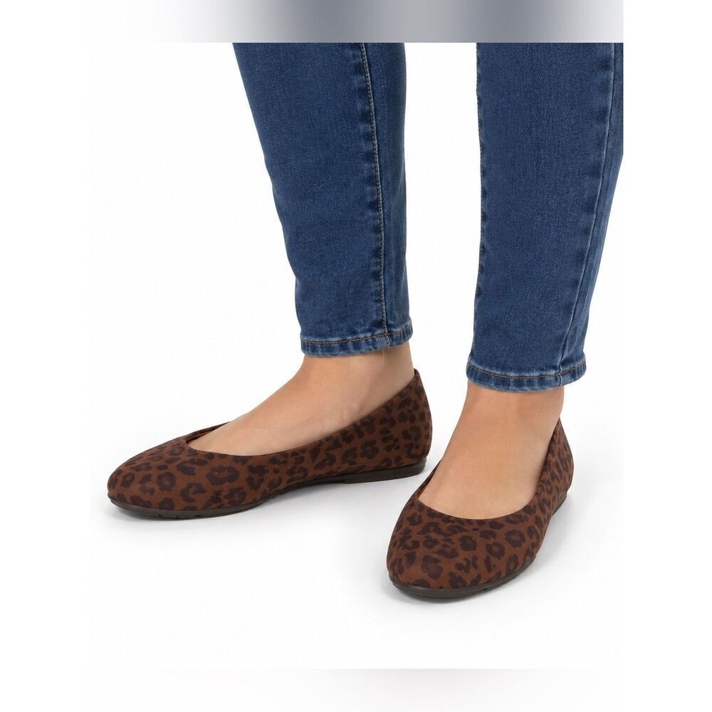 American Rag Leopard Print Brown Flats